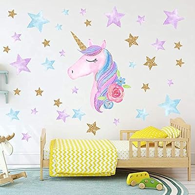 Stickers muraux licorne colorés pour chambre d'enfants autocollants en vinyle à décoller et coller. La boutique en ligne DIAYTAR COTE D'IVOIRE est une référence pour les consommateurs ivoiriens. Avec plus de 300000 références, elle propose une grande variété de produits pour tous les goûts et les besoins. La qualité des produits et le service client sont les priorités de cette boutique en ligne.
