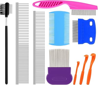 Peignes de toilettage pour chiens, peigne pour les yeux de chien à dents
