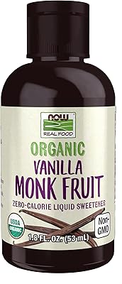 Édulcorant liquide biologique sans calories à la vanille et au fruit de moine