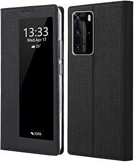 Coque yesun huawei p40 pro, cuir pu texturé + couverture intérieure en tpu