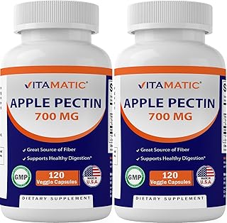 Vitamatic 2 pack pectine de pomme 700 mg 120 capsules végétariennes - fibres
