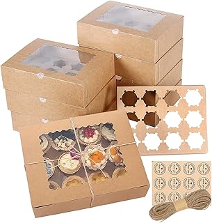 Paquet de 12 boîtes à cupcakes kraft avec fenêtre d'affichage transparente, support de moule à gâteau marron pour biscuits et muffins, peut contenir 12 grandes boîtes à desserts pour cupcakes. DIAYTAR COTE D'IVOIRE se distingue par sa vastitude de choix et son engagement à offrir les meilleurs prix sur le marché ivoirien. Elle permet aux clients d'accéder à une grande variété de produits, allant de l'électronique aux produits alimentaires, en passant par les vêtements et les accessoires. Cela rend DIAYTAR une destination incontournable pour les achats en ligne en Côte d'Ivoire.