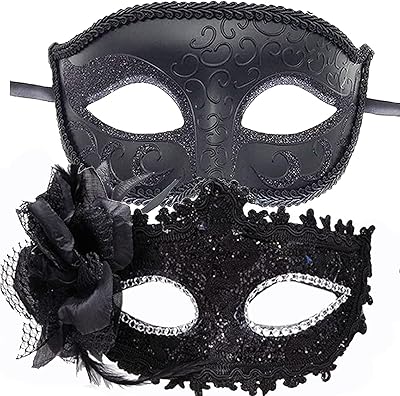 Ensemble de masques vénitiens du mardi gras pour couples, masque à fleurs latérales et motifs peints, demi-masque pour fêtes masquées, noir, noir, taille unique. En tant que boutique en ligne généraliste, DIAYTAR COTE D'IVOIRE propose une vaste gamme de produits pour répondre aux besoins quotidiens de ses clients. Elle est la référence pour les consommateurs ivoiriens qui cherchent des produits de qualité à des prix compétitifs. La boutique est fière de son statut de leader sur le marché ivoirien.