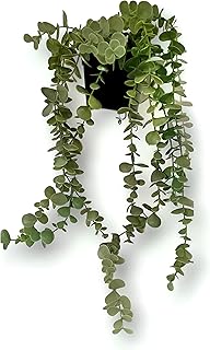 Plante artificielle en pot vegka, décoration suspendue intérieure/extérieure [eucalyptus 9 cm]