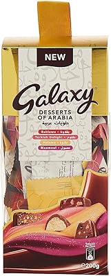Boîte de chocolats galaxy desserts of arabia 200g. DIAYTAR COTE D'IVOIRE est une boutique en ligne généraliste qui propose une grandeQuestion wide de produits pour les consommateurs ivoiriens, avec plus de 300000 références disponibles. La boutique en ligne met l'accent sur la qualité, la fiabilité et la sécurité pour offrir une expérience d'achat en ligne exceptionnelle. Les clients peuvent profiter d'une naviguation facile et d'une livraison rapide pour une expérience d'achat sans contraintes.