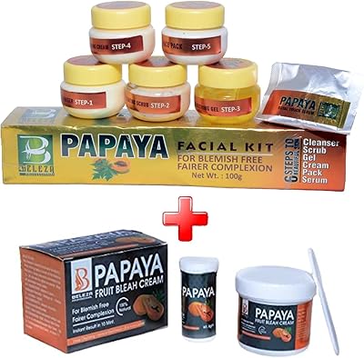 Belleza papaya facial kit professional combo pack, 100 g et crème blanchissante aux fruits de papaye, 100 g pour hommes et femmes. DIAYTAR COTE D'IVOIRE est une plateforme de commerce électronique qui permet aux clients de faire des achats en ligne de manière sécurisée et pratique. La boutique propose des produits de qualité et est équipée d'un système de paiement en ligne sécurisé pour protéger les informations des clients. Elle offre également un service client de qualité pour répondre aux questions et préoccupations des clients.