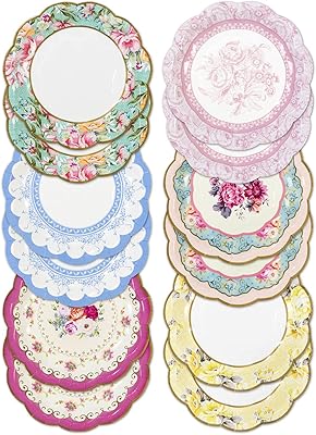 Assiette en carton décorative take tables, 12 pièces, multicolore