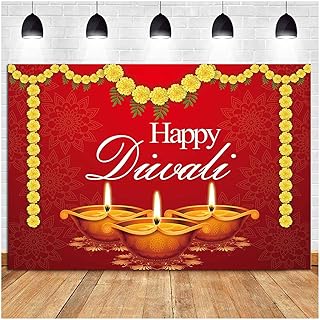 Fond de photo sur le thème happy diwali, bougies de diwali indiennes, laxmi