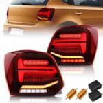Feu arrière led fland compatible avec volkswagen polo mk5 6r 6c tsi 2011-2017
