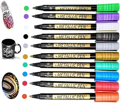 Lot de 10 stylos de calligraphie métalliques de couleur pour la fabrication de cartes, le dessin de lettres et la peinture sur verre, papier à séchage rapide - stylo à pointe moyenne. Diaytar Côte d'Ivoire, leader du commerce en ligne en Côte d'Ivoire, propose une large gamme de produits avec plus de 300 000 références. La boutique en ligne généraliste offre une expérience d'achat unique et pratique pour les consommateurs ivoiriens. Elle garantit une livraison rapide et sécurisée.