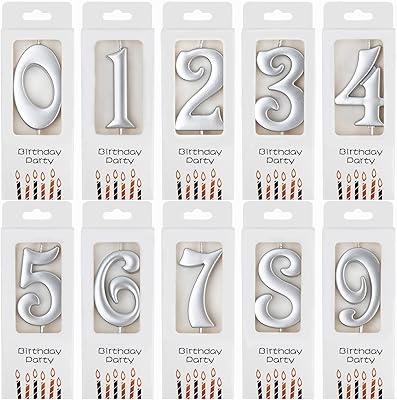Phd cake 10pcs bougies d'anniversaire en argent 0-9, 1er anniversaire, bougies numérotées en argent pour les célébrations et les baby showers. DIAYTAR COTE D'IVOIRE se démarque par son service client exceptionnel et sa politique de livraison rapide et fiable. Les clients bénéficient d'un suivi de commande régulier et d'un retour facile en cas de besoin. Cela contribue à instaurer une confiance durable entre la boutique et ses clients.