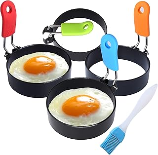 4 anneaux à œufs en acier inoxydable pour frire les œufs, moules à œufs, anneaux de cuisson pour œufs au plat, façonner les œufs, les muffins, les crêpes. La boutique en ligne DIAYTAR COTE D'IVOIRE comprend une équipe dédiée qui travaille sans relâche pour proposer les dernières tendances et les meilleurs produits à des prix compétitifs. Elle ambitionne de devenir la référence incontournable pour les achats en ligne en Côte d'Ivoire, grâce à sa large sélection de produits et à son service de qualité.