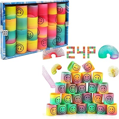 Phyto rainbow spring coil ensemble de 24 ressorts imprimés smiley pour s'amuser
