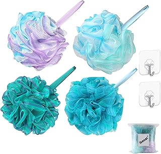 Éponge de bain equate loofah, boules de 75 g/pièce pour le lavage du