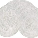 Ensemble de nappes rondes tissées 6 pièces 14,9" chemins de table ronds
