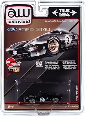 1966 ford gt40 #2 noir édition limitée à 3600 pièces dans le monde