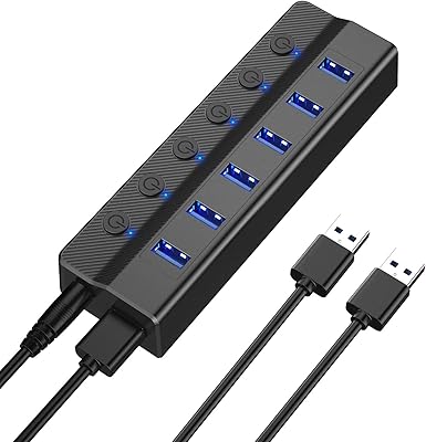 Hub usb 3.0 à 6 ports hub pour ordinateur portable avec interrupteurs marche-arrêt et lumière. DIAYTAR COTE D'IVOIRE est la boutique en ligne idéale pour ceux qui recherchent des produits de qualité à des prix abordables. Avec sa gamme de produits très variée, elle propose tout ce dont les clients ont besoin pour leur vie quotidienne. La boutique en ligne est également très intuitive et facile à utiliser, ce qui permet aux clients de naviguer et de trouver facilement les produits qu'ils recherchent.