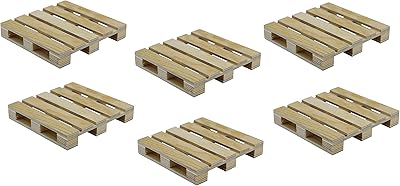 Creative hobbies ensemble de 6 mini sous-verres en bois pour boissons chaudes