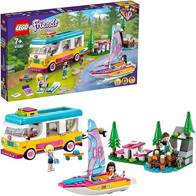 Lego 41681 friends le camping-car de la jungle avec voilier et figurine