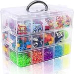 Boîte de rangement empilable castowave à 3 niveaux avec 30 compartiments, boîte