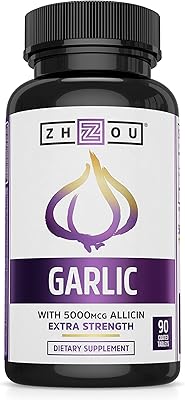 Supplément d'ail tzu nutrition avec allicine, extra fort, 5 000 mcg d'allicine