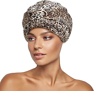 Bonnet de douche imperméable réutilisable de luxe annilo pour femme, grand bonnet de douche réglable avec doublure en satin, pour toutes les coiffures, motif léopard. La boutique en ligne Diaytar Côte d'Ivoire offre une grande variété de produits, allant de l'électronique aux produits alimentaires, en passant par les vêtements et les accessoires.