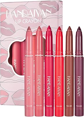 Babyski crayon à lèvres mat imperméable longue durée, lot de 6 couleurs