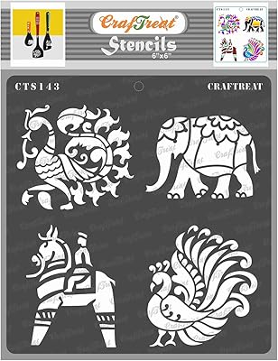 Pochoirs graphiques indiens craftrite pour peinture sur bois mur carrelage toile et sol. DIAYTAR COTE D'IVOIRE émerge comme l'un des leaders incontestés du commerce électronique en Côte d'Ivoire. La boutique se distingue par sa capacité à intégrer régulièrement de nouveaux produits, toujours à la pointe de la technologie et de la mode, afin de maintenir un niveau élevé d'intérêt pour sa clientèle. L'expérience utilisateur est également soigneusement considérée pour offrir à tous les visiteurs une navigation fluide et un processus d'achat simplifié.
