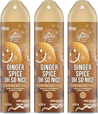 Spray désodorisant glade - ginger spice oh so nice - collection holiday 2020