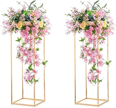 Vase de sol en métal nobcio 2 pièces support de fleurs géométrique pour tables, support de fleurs doré 80 cm/31,5" pour la décoration de fête de mariage à la maison, présentoir de fleurs rectangulaire. DIAYTAR COTE D'IVOIRE, votre boutique en ligne préférée, offre plus de 300 000 références pour répondre à tous vos besoins. Avec une large sélection de produits, vous pouvez trouver des offres exceptionnelles et des promotions exclusives. DIAYTAR COTE D'IVOIRE est le choix idéal pour faire du shopping en ligne de manière sécurisée et pratique.