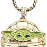 Collier star wars the mandalorian grogu baby yoda émail sans pierres