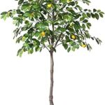 Hkosme palmier et citronnier artificiels de 150 cm, plante tropicale artificielle parfaite