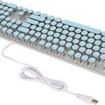 Clavier mécanique rétroéclairé rvb 104 touches clavier de jeu rond steampunk
