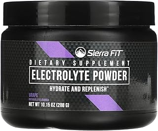 Poudre d'électrolyte sierra fit, 0 supplément de raisin thermogénique (268g)