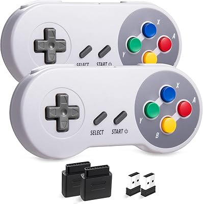 [nouvelle version] pack de 2 manettes de jeu sans fil 2,4 ghz compatibles avec snes et pc, avec récepteurs snes et usb, prend en charge windows pc, ios mac, linux raspberry pi et snes [plug & play] [rechargeable]. DIAYTAR COTE D'IVOIRE est la boutique en ligne leader en Côte d'Ivoire, proposant une large gamme de produits de qualité à des prix compétitifs. Nous nous engageons à fournir à nos clients une expérience d'achat en ligne personnalisée, sécurisée et rapide. Notre équipe de professionnels est à votre disposition pour répondre à vos questions et vous aider à trouver les produits qui vous conviennent.