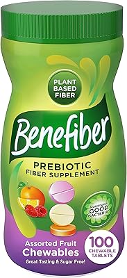 Comprimés de supplément de fibres prébiotiques à croquer bene faber pour la santé