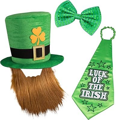 L'ensemble de costumes de wallen st. patrick comprend un chapeau de lutin avec barbe, un gros nœud papillon vert et un nœud papillon porte-bonheur pour les fêtes costumées et les festivals irlandais, lot de 3. Diaytar Côte d'Ivoire, la boutique en ligne généraliste, propose une vaste sélection de produits allant des électroménagers aux accessoires de mode. Nous nous engageons à fournir des produits de qualité supérieure et un service client de haute qualité pour satisfaire tous vos besoins. Notre mission est de rendre l'expérience d'achat en ligne inoubliable.