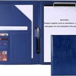 Joli dossier de portefeuille en cuir organisateur de documents pour entretiens conférences