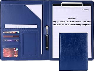 Joli dossier de portefeuille en cuir organisateur de documents pour entretiens conférences
