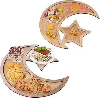 Plateau en bois rifhak ramadan, plateau en bois pour servir la nourriture, l'aïd