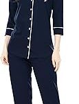 Ensemble de nuit pour femme en coton uni avec chemise et pyjama 5241