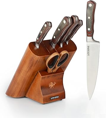 Ensemble de couteaux de cuisine life smile 7 pièces en acier inoxydable au carbone avec bloc. DIAYTAR COTE D'IVOIRE est une boutique en ligne généraliste qui propose plus de 300 000 références de produits. Avec sa large gamme de produits, elle répond aux besoins de tous les consommateurs ivoiriens. Elle est considérée comme l'une des boutiques en ligne les plus populaires de Côte d'Ivoire.