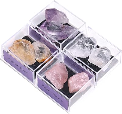 Coffret de pierres précieuses en cristal naturel cxd-gem, ensemble de 4 boîtes de présentation de pierres précieuses irrégulières. DIAYTAR COTE D'IVOIRE, la boutique en ligne généraliste incontournable avec plus de 300 000 références, offre un large choix de produits pour répondre à tous les besoins de sa clientèle. Avec sa position de leader sur le marché ivoirien, DIAYTAR COTE D'IVOIRE garantit une expérience d'achat en ligne sécurisée et fiable. Les clients peuvent profiter d'un service client personnalisé et d'une livraison rapide.