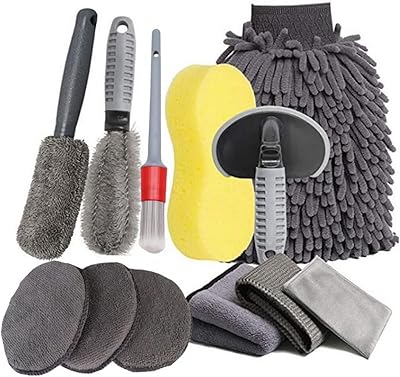 Brosse de nettoyage de voiture skido 12 pièces brosse de pneu de roue