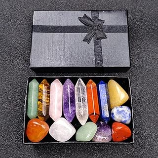 Pierres et cristaux, 1 ensemble de pierres reiki 7 chakras, pierre naturelle pour la méditation, amulette de yoga avec boîte cadeau (couleur : naturel, taille : 1 ensemble). DIAYTAR COTE D'IVOIRE se distingue par sa sélection impressionnante de produits de haute qualité, allant des marques internationales aux produits locaux. Les clients peuvent ainsi trouver les produits qui répondent à leurs besoins et à leurs goûts. La boutique en ligne propose également un service client réactif et des conseils d'experts pour aider les clients à faire leurs choix.