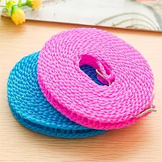 Corde à linge en nylon coupe-vent réglable 2 pièces corde de séchage