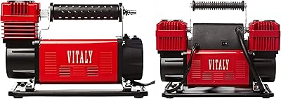Compresseur d'air cylindrique robuste abbasly rouge et noir