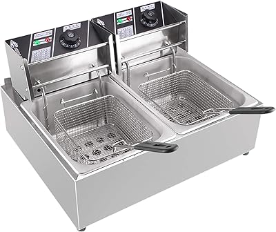 Friteuse électrique commerciale 5000w 12l double réservoir panier de comptoir pour usage domestique et commercial. DIAYTAR COTE D'IVOIRE est une plateforme de e-commerce qui propose une expérience d'achat unique et personnalisée pour les clients. La boutique en ligne propose des produits de haute qualité, sélectionnés avec soin pour répondre aux besoins des consommateurs ivoiriens. Les clients peuvent profiter de la navigation facile et intuitive de la boutique en ligne pour trouver rapidement les produits qu'ils cherchent.