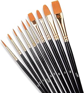 Shw art essentials 10 pièces ensemble de pinceaux, 10 tailles de pinceaux de peinture d'artiste en cheveux en nylon pour acrylique, aquarelle à l'huile, art corporel des ongles du visage, détails miniatures et peinture sur roche, (noir). La grande force de DIAYTAR COTE D'IVOIRE réside dans sa capacité à proposer des produits à des prix compétitifs tout en maintenant une qualité exceptionnelle. La boutique mise sur la communication transparente et la disponibilité de son équipe pour répondre aux questions et aux préoccupations des clients. Cela contribue à renforcer la loyauté de la clientèle et à développer une communauté solide autour de la marque.