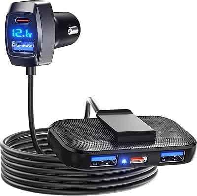 Chargeur de voiture multi-ports 5, adaptateur de chargeur de voiture lancet 31 w